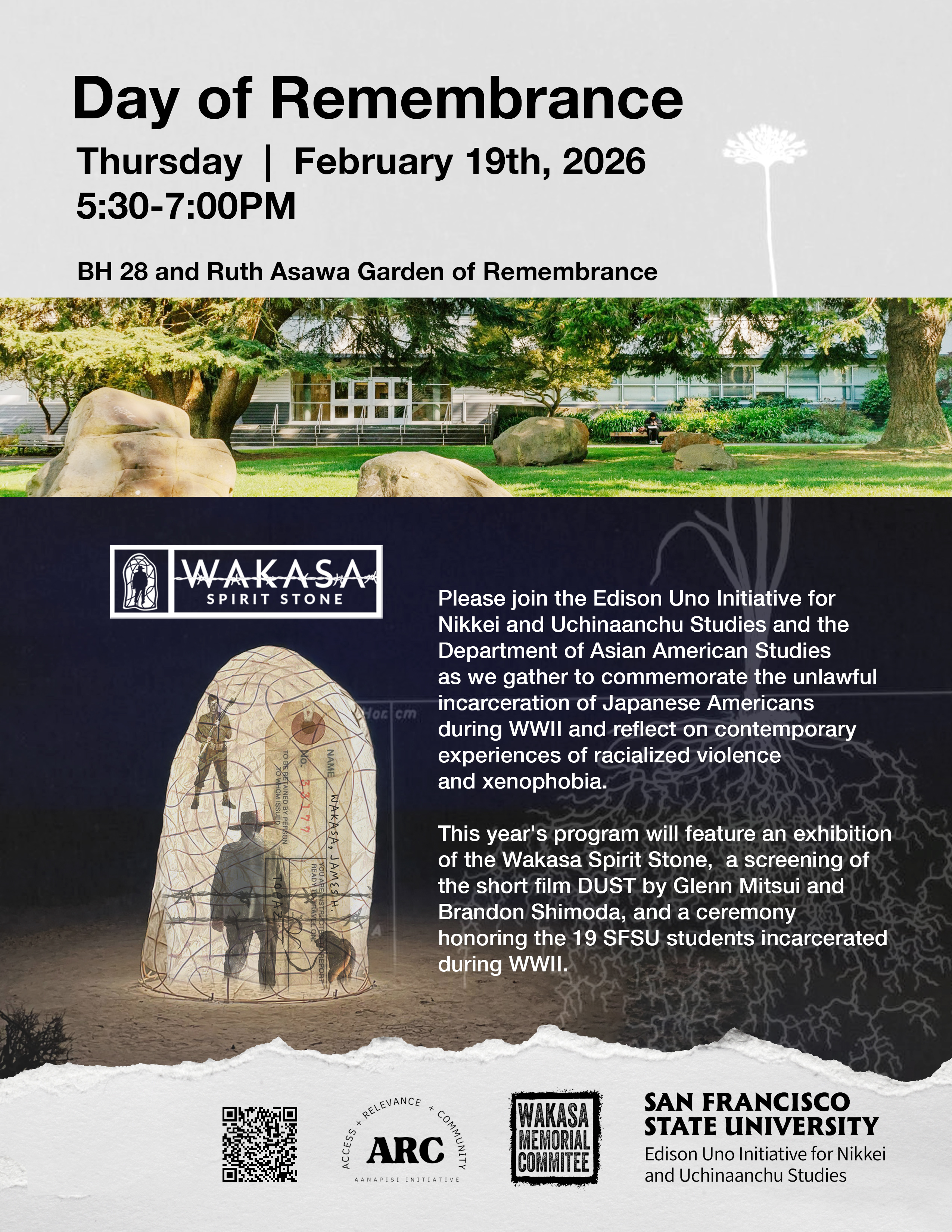 Day of Remembrance flyer