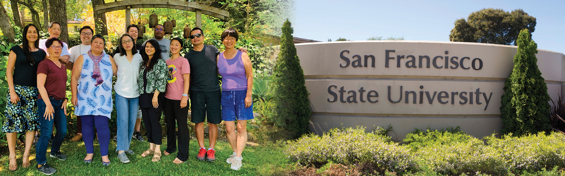 AAS group of faculty San Francisco State University sign